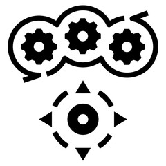 Wall Mural - control glyph style icon