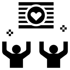 Wall Mural - tolerance glyph style icon