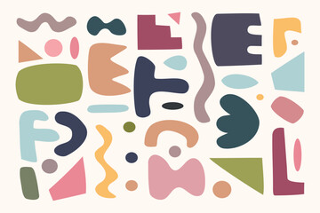 Poster - Abstract shape in retro naive design element