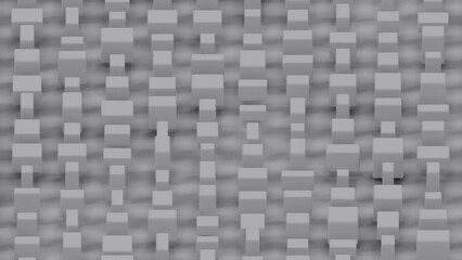 Wall Mural - grey random cuboids abstract graphic 3d backdrop - loop video