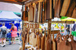 Wood products of seller at market fair
