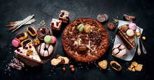Assortment Of Confectionery, Different Types Desserts