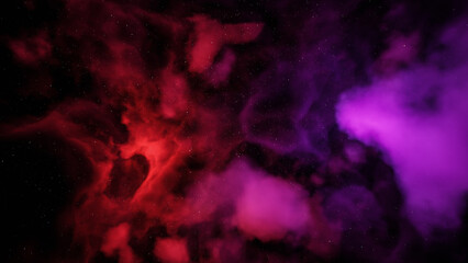 Wall Mural - colorful space background with nebula and stars. 3d rendering.