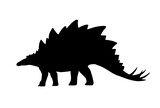 Fototapeta Dinusie - silhouette of a dinosaur on a white background