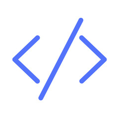 Wall Mural - code coding development html programming icon