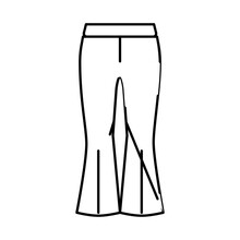 Bell Bottoms Pants Clothes Line Icon Vector Illustration