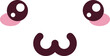 Feeling and emotions. Simple cute illustration of emoji of calm person with mustache