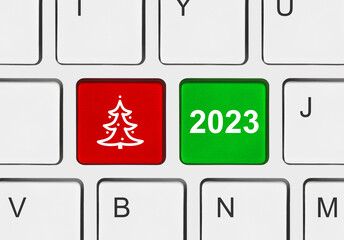 Sticker - Computer keyboard with Christmas keys