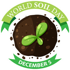 Wall Mural - world soil day text for banner or poster design