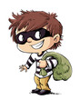 © cirodelia - Illustration of a boy in a thief costume