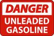 © Seetwo - Danger Sign Unleaded Gasoline On White Background