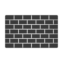 Brick Wall Glyph Icon Isolated On White Background.Vector Illustration.