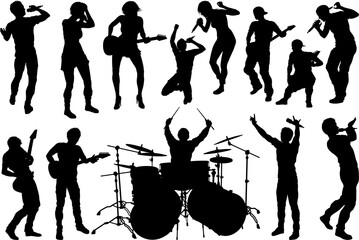 Poster - Musician Group Silhouettes