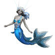 Blue Mermaid Fantasy Character Woman