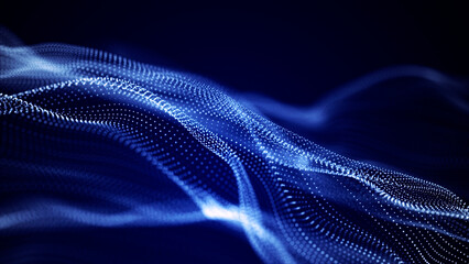 Wall Mural - futuristic point wave. abstract background with a dynamic wave.connecting background. abstract wave.