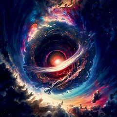 Canvas Print - space black hole