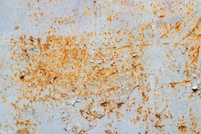 Rusted And Corroded On Metal White Background