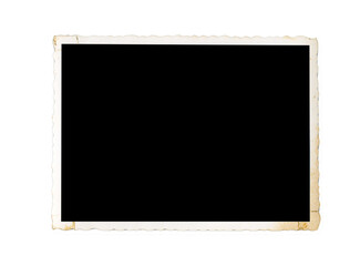 real old photo with clipping path for the inside, blank retro frame