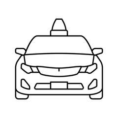 Poster - taxi transport vehicle line icon vector illustration