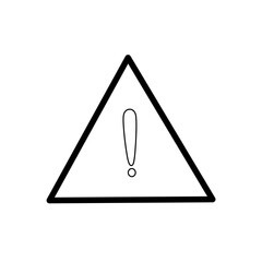 warning icon vector simple design