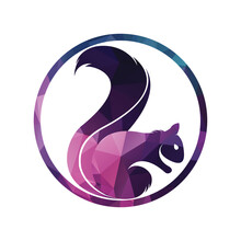 Squirrel Logo Design Vector Illustration.  Squirrel Vector Template Design.