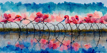  Pink Flamingo  Animal Protection Wire
