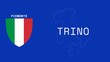 Trino: Illustration mit dem Ortsnamen der italienischen Stadt Trino in der Region Piemonte