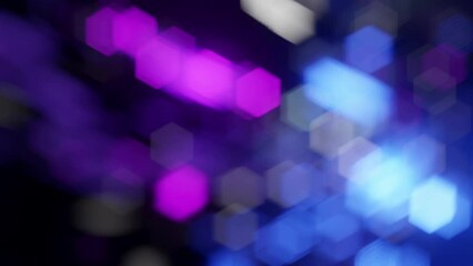 Wall Mural - This stock motion graphics that shows hexagons lens bokeh.