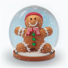 Gingerbread Man In The Snow Globe, Christmas Toy