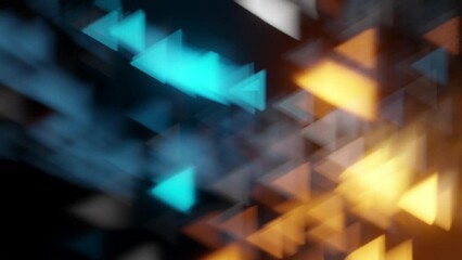 Wall Mural - This stock motion graphics that shows triangles lens bokeh.