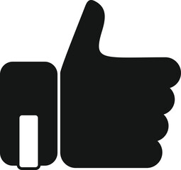 Sticker - Thumb up icon simple vector. Customer feedback. User opinion