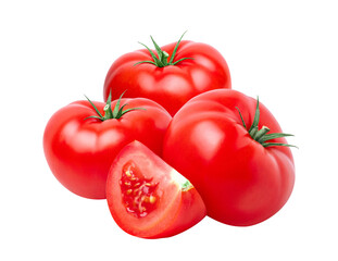 Wall Mural - Tomato vegetables isolated on white or transparent background.