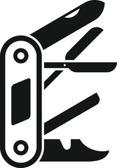 Wall Mural - Blade multitool icon simple vector. Army knife. Camping kit