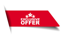 Red Vector Illustration Banner Exclusive Offer