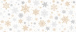 Seamless decorative Christmas background with stars and snowflakes.