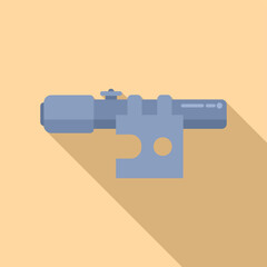 Poster - Sniper telescopic sight icon flat vector. Rifle gun. Scope target