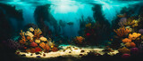 Artistic concept illustration of a underwater landscape