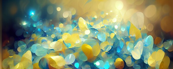 Wall Mural - Abstract AI generated illustration of shiny bokeh background