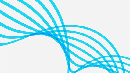 Wall Mural - abstract line of curved stripes moves in space. design. curved lines in moving stream on white backg