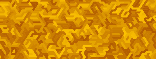 Wall Mural - Abstract background with maze pattern in various shades of yellow colors