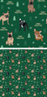Seamless French Bulldog dog pattern, holiday texture. Square format, t-shirt, poster, packaging, textile, textile, fabric, decoration, wrapping paper. Trendy hand-drawn dogs wallpaper, background.