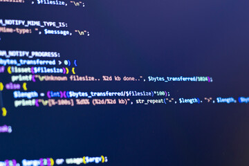 Software coding with Java. Can be used as background.