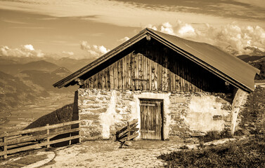 Canvas Print - landscape at the Zillertal valley in austria