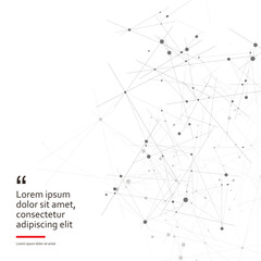 Poster - Global network connections with dots and lines. Triangles and polygon futuristic design. Vector abstract shapes