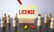 © Uladzislau - the word license is written on a notepad and deed background with pencils.