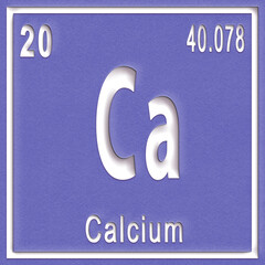 Wall Mural - Calcium chemical element, Sign with atomic number and atomic weight