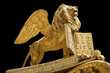 Gilded Venetian lion of St Mark, symbol of Venice