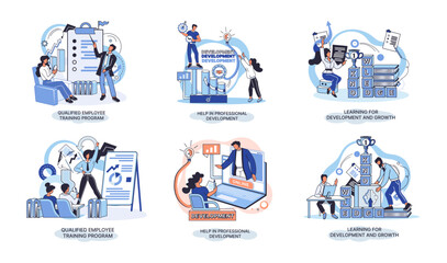 Help in professional development. Qualified employee training program. Learning for software development and growth. Agile project management devOps team, project life scrum meeting. Creative metaphor