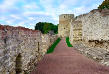 Wall Mural - The old Izborsk stone fortress