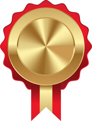 Wall Mural - premium medal badge label luxury red gold